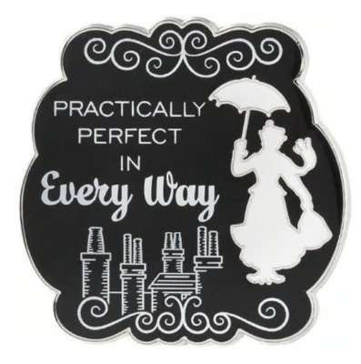 Disney Parks Original Mary Poppins 'Practically Perfect in Every Way' Tradin Pin