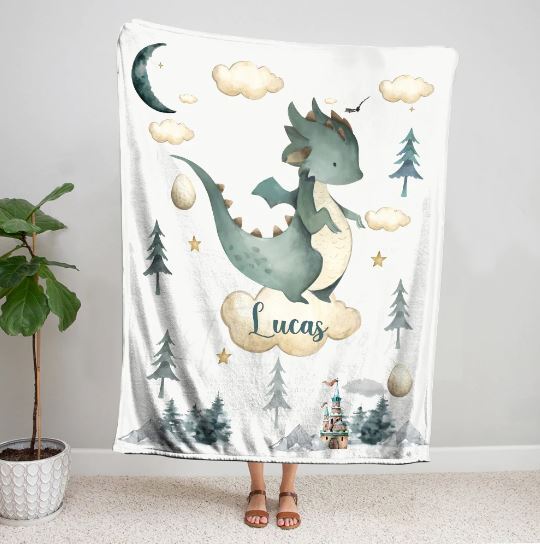 - Custom Blanket With Baby's Name Blanket Fleece Blanket