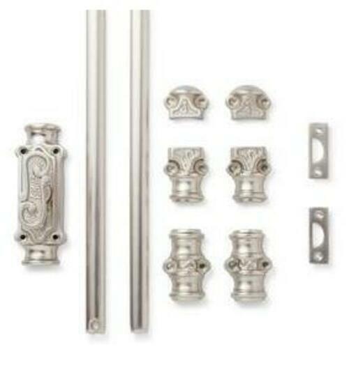 Signature Hardware Bromley Window Cremone Bolt 6' Brushed Nickel