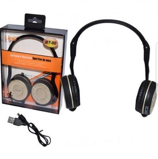 Cuffie Headphones Wireless Bluetooth Sportivo Da Nuca Musica Sport linq BT-80