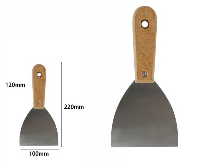 Spatola Per Stuccare Acciaio Temprato Manico Legno Misura 4" dfh