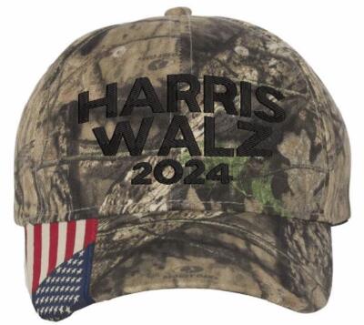 Harris Walz 2024 Embroidered Hat CWF305 Mossy Oak Hat Block Harris Walz 2024