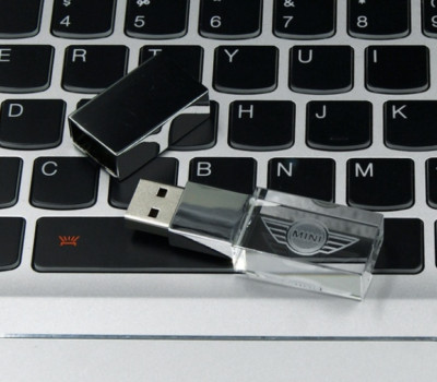 USB Flash Drive 2.0 Metal Stick 4/8/16/32/64 GB Car Logo Mini Cooper LED Light