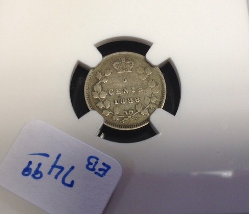 1888 5C Canada 5 Cents NGC Vf 35