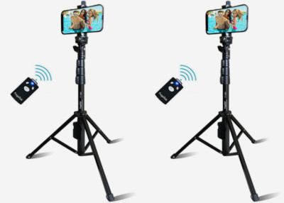 (2) Fugetek All-In-One Selfie Stick/Tripod, Wireless Bluetooth Remote, Open Box