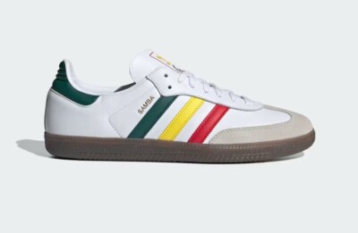 adidas Originals Samba OG Men's Trainers in White and Jamaica Colors