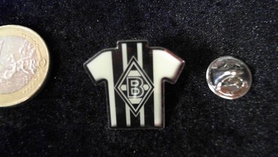 Borussia Monchengladbach Logo Trikot Pin Badge Schwarz Weiss 3r Com Tr