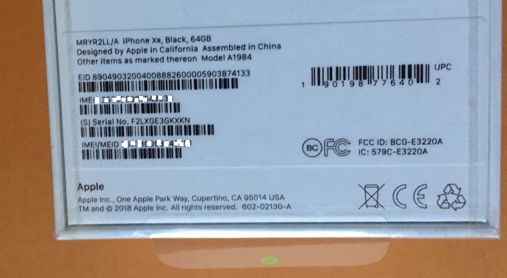 Apple iPhone XR - 64GB - Black (Unlocked) A1984 (CDMA + GSM)