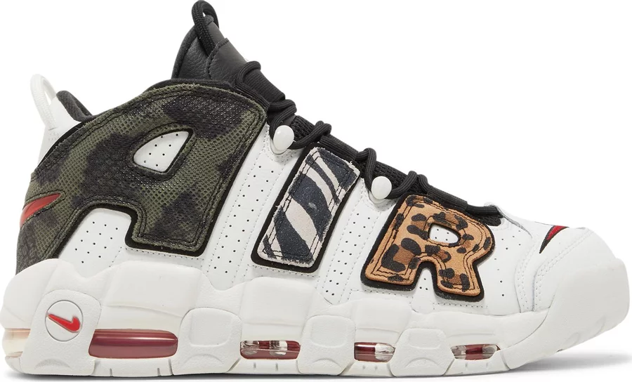 

Nike Air More Uptempo Tunnel Walk Animal White Red Black DZ4838-100 Мужские 10, Белый, Nike Air More Uptempo