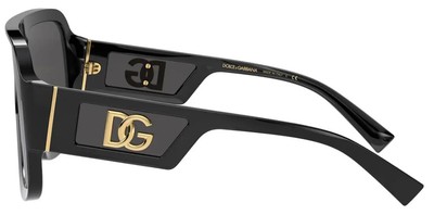 Pre-owned Dolce & Gabbana Dg4401-50187-58 Black Sunglasses In Gray