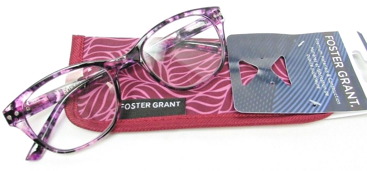 Foster Grant Floral Reading Glasses w. Case FGLR2202 FLRL 49