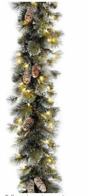 National Tree Company 9 Ft Glittery Pine Garland with Snowflakes and Cones