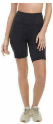 DANSKIN WOMEN'S 1 SHORT PULL ON BIKE SHORTS (BLACK SALT,SMALL)NWT