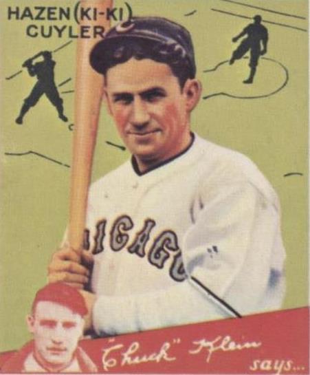 Renata Galasso 1985 1934 Goudey Big League reimpresiones de chicle - Kiki Cuyler #90