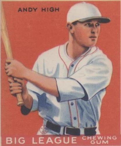1933 Goudey Big League Chewing Gum - Andy High #182