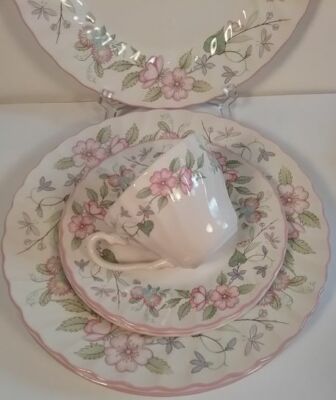 Myott Meakin Spring Fields Jenny Rhodes 4 Plates 4 Bowls 3 Saucers 2 Bread 3 Cup