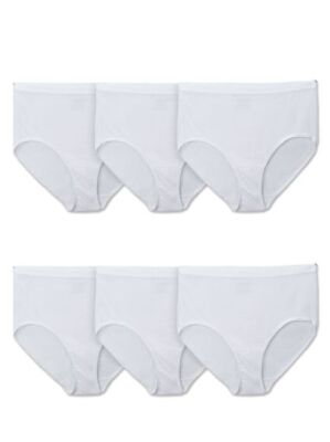 Fruit Of The Loom Womens Plus Size Fit For Me Cotton Brief 6 Pack 6DBRW2P