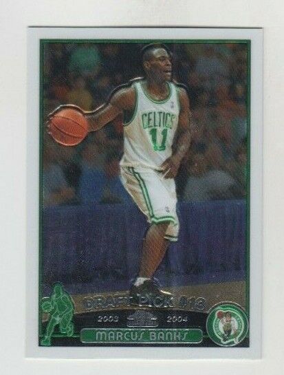 Marcus Banks 2003 TOPPS CHROME DRAFT PICK #13 ROOKIE CARD #123 BOSTON CELTICS. rookie card picture