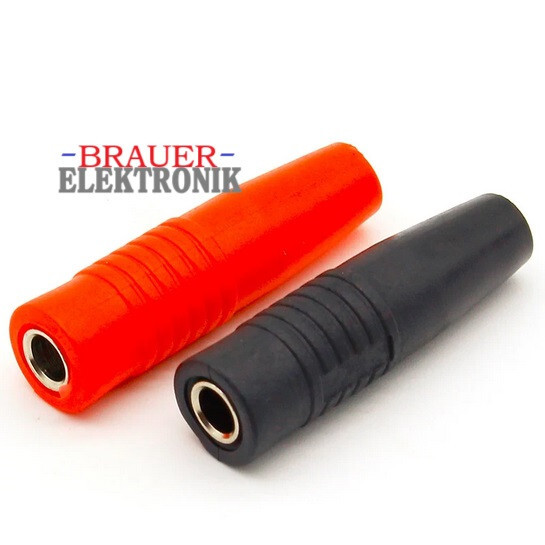 2 X Bananenbuchse 4mm Rot Und Schwarz Buchse Isoliert Bananenstecker