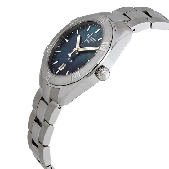 TISSOT TISSOT PR100 SPORTCHIC BLACK MOTHER OF PEARL WOMEN WATCH T1019101112100