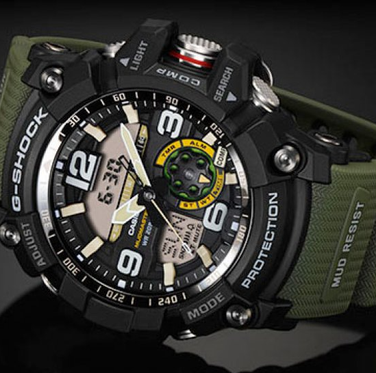 Pre-owned Casio Authentic G-shock Gg-1000-1a3 Mudmaster Compass Thermometer Military Watch