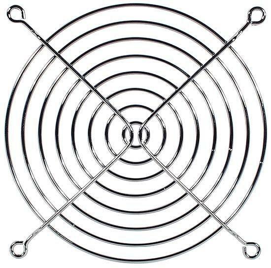 Lüftergitter Lüfter Fan Grill 120 mm Chrome Modding, Silber, Chrom