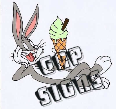 Restaurant Food Service Ice Cream Van Sticker Bugs Bunny Van Sticker Ilk