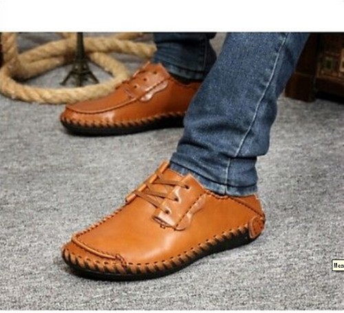 Men/'s Lace up Slip on Sneaker Casual Moccasins Leather Driving Boat Loafer Shoes
