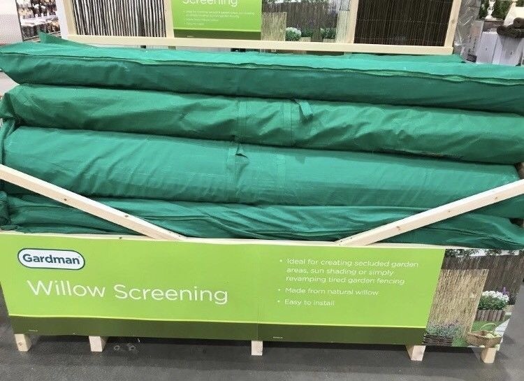 Gardman Willow Fencing Screening Garden Screen 4m x 2m High Quality & Brand New In Bag RRP £