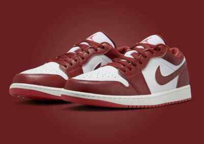 Nike Air Jordan 1 Low SE (GS) White Dune Red Lobster Sail  FJ3465-160 Multi Size