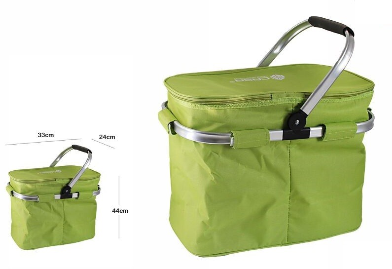 Cestino Pieghevole Picnic Borsa Termica Ermetica Frigo Cesto Mare 23x33x44 dfh