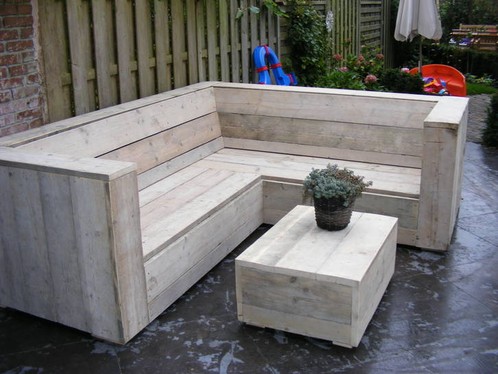 Zelf loungeset maken van steigerhout