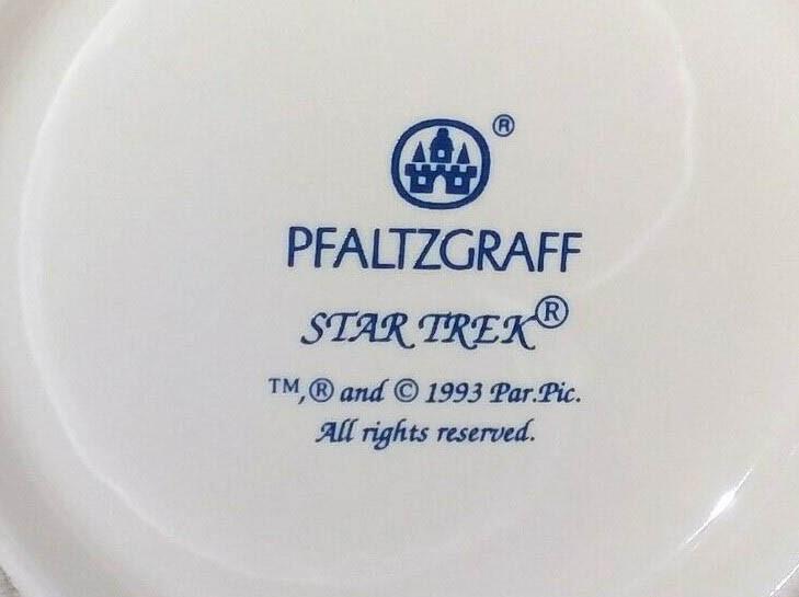 1993 Star Trek USS Enterprise Pfaltzgraff Stein NCC 1701 A Tankard Genuine