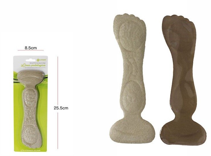 Coppia Solette Gel Silicone Morbido Cura Protezione Sottopiede Piedi 64427 dfh