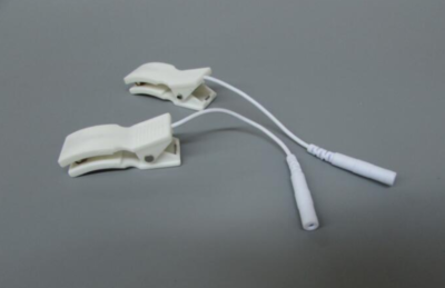 2 EAR CLIP CLAMP ELECTRODES to 2mm FEMALE for ESTIM ELECTROTHE...