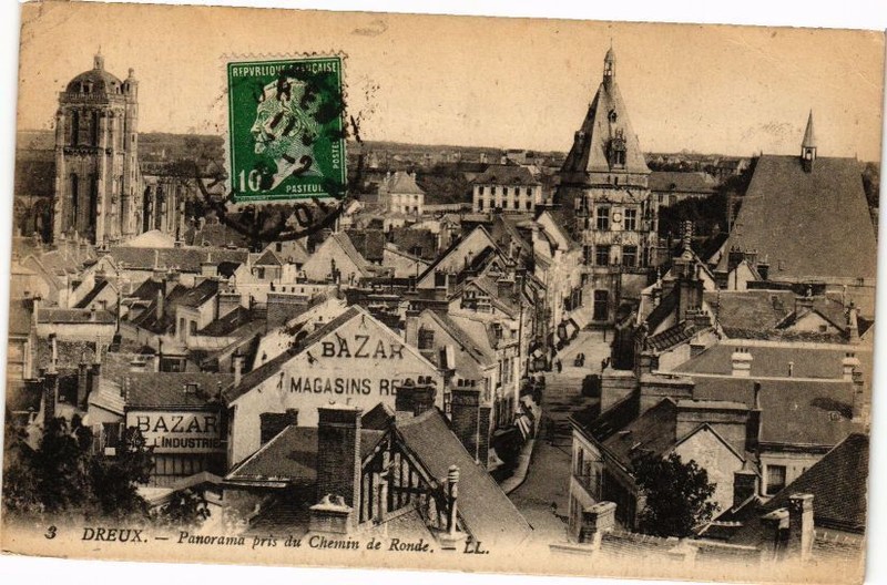 Cpa Dreux-Panorama Pris Du Chemin De Ronde (177966)