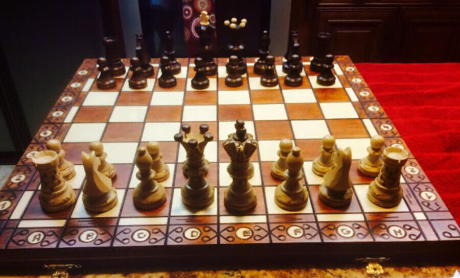 Best Quality Large Handmade Wooden 21 Inch Chess Set.