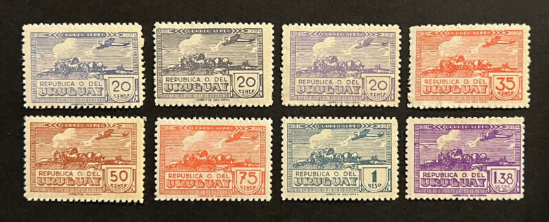 Travelstamps: Uruguay Air Mail Stamps Scott#C93-C100 Short Set Mint MNH OG