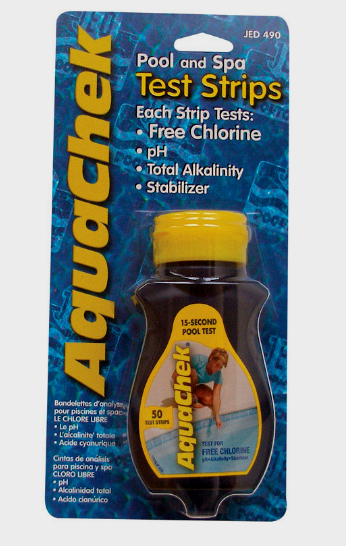 AquaChek Pool & Spa TEST STRIPS 490 Hot Tub Chlorine PH Alkalinity 50 pk NEW!!