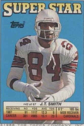 1988 Topps Super Star Sticker Back Cards Al Smith J.T. Smith #42