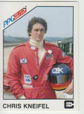 Chris Kneifel RC rookie card, 1983 A&S PPG Racing Indy #4