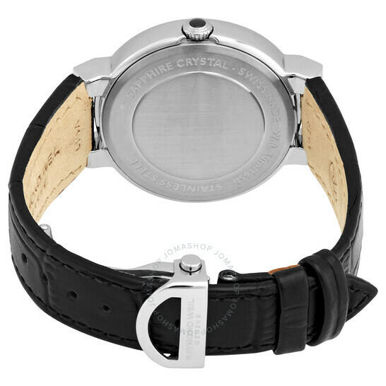 Pre-owned Raymond Weil 5245-stc-00661 Jasmine Black Leather Strap Women's Watch $1,195