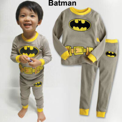 Baby Kid Toddler Boys Cartoon Tops+Pants Pajamas Sleepwear Nightwear Clothes Set
