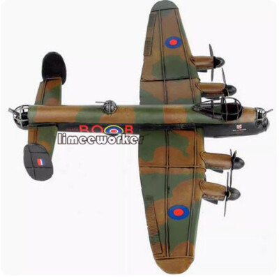 19in Vintage Iron Art British Lancaster bomber model of   Pure Handm