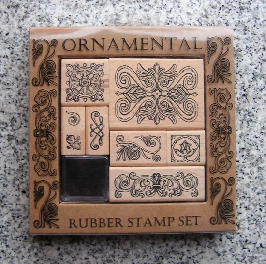 9 tlg. Plaid Stempelset Ornamental