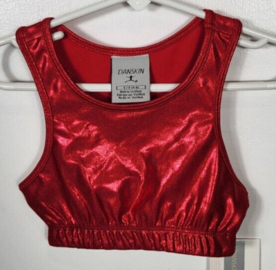 Danskin Gymnastics Girls Size Small (4-6) Red Gymnastics Basics Bra Top NWT