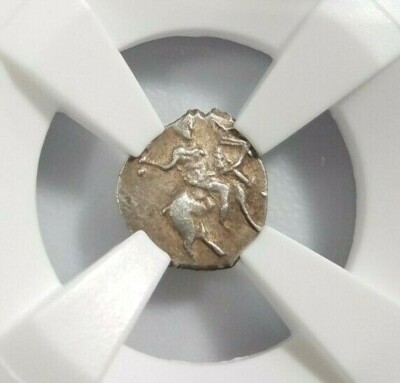 Ivan IV The Terrible Russia NGC AU55 Silver Denga AD 1533-1584 Horse Coin Tyrant