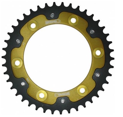 SUPERSPROX REAR STEALTH SPROCKET ALU/STL 41T-530 GLD KAW/SUZ SUPERSPROX REAR STEALTH SPROCKET ALU/STL 41T-530 GLD KAW/SUZ