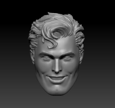 3D Printed - Custom Superman Smiling Dan mora Dc Comics - Headsculpt