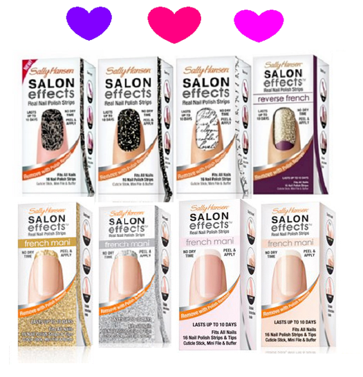 BOGO 50 SALLY HANSEN Salon Effects 16 Nail Polish Strips Color File